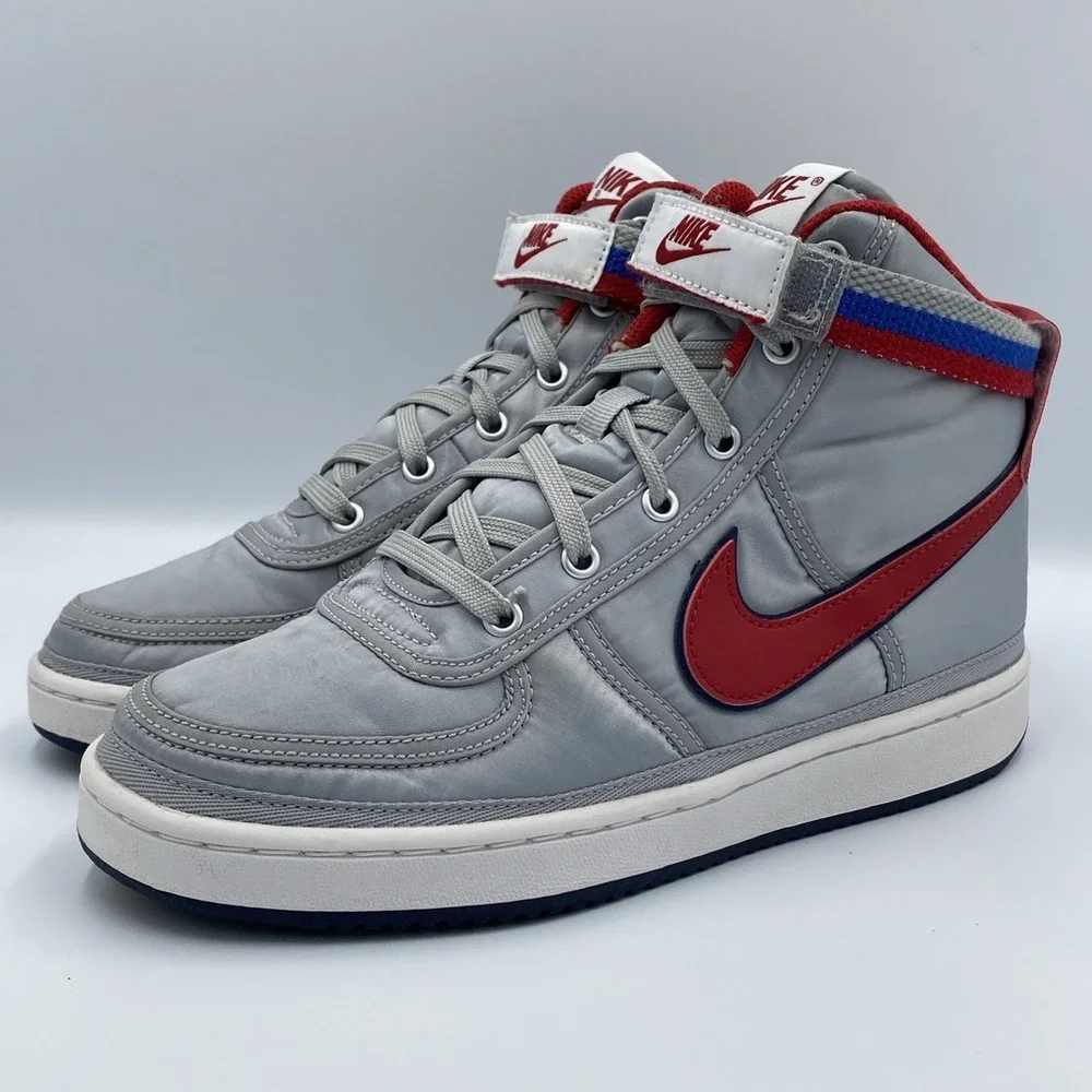 Nike Vandal High Supreme Metallic Silver Uni Red Women's 7 GS 5.5Y AH5253-002